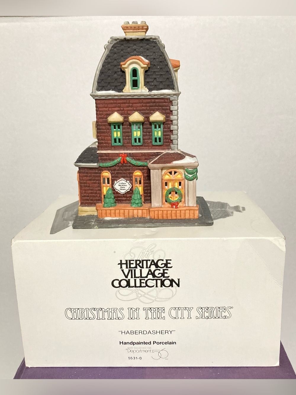 Dept 56 - 1992 Christmas In The City- HABERDASHERY